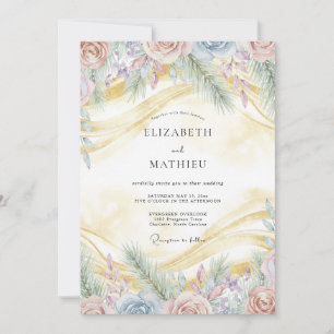 Lavender Gentle Floral Romance Wedding Invitation