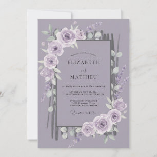 Lavender Gentle Flourish Wedding Invitation