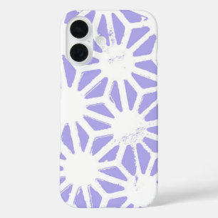 Lavender geometric pattern iPhone 16 case