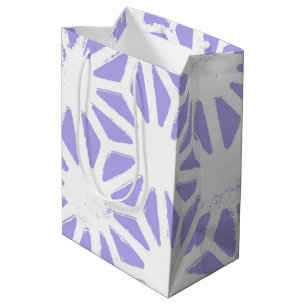 Lavender geometric pattern medium gift bag