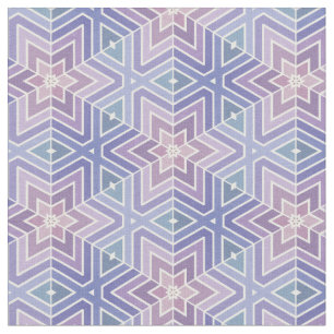 Lavender Geometric Star Maze Pattern Fabric