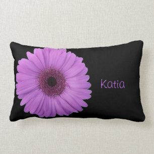 Lavender Gerbera Daisy Lumbar Cushion