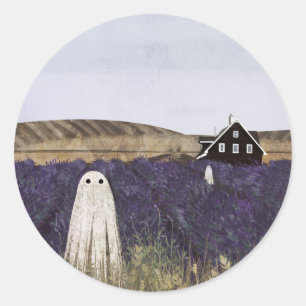 Lavender Ghost Classic Round Sticker