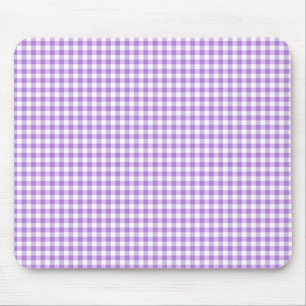 Lavender Gingham Mouse Pad