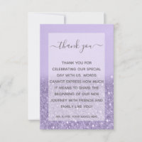 Lavender Glitter Modern Wedding