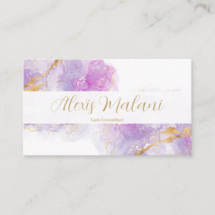 Lavender/Gold Business Card
