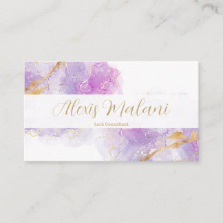 Lavender/Gold Business Card