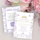 Lavender Gold Butterfly QR Quinceañera Quince Años