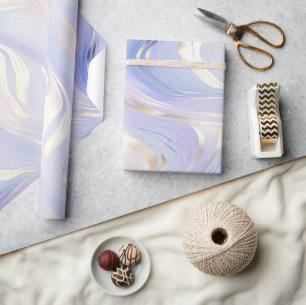 Lavender Gold Glam Wedding Wrapping Paper