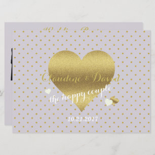 Lavender & Gold Polka Dot Wedding Ceremony Program