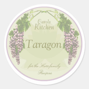 lavender grapes spice jar labels