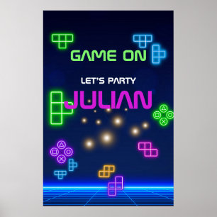 Lavender, green blue, & purple gamer 24” x 36” pos poster