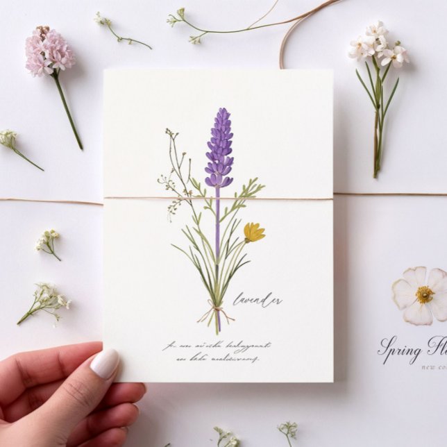 Lavender Greeting Cards for Personalised Message (Creator Uploaded)
