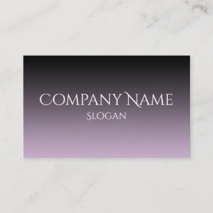 Lavender Grey and Black Ombre Business Card