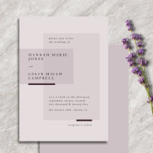 Lavender Grey Neutral Minimalist Wedding