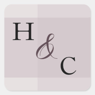 Lavender Grey Neutral Minimalist Wedding Sticker