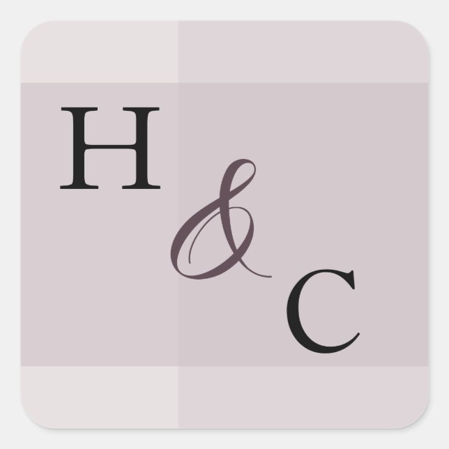Lavender Grey Neutral Minimalist Wedding Sticker (Front)