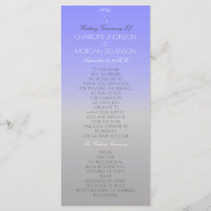 Lavender Grey Pastel Ombre Wedding Program