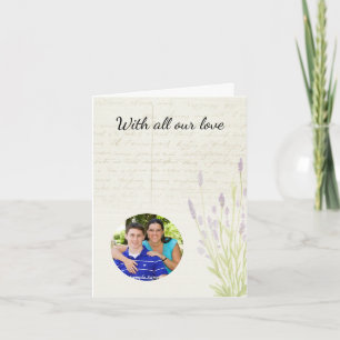 Lavender Growing Vintage Handwriting Mother's Day  Holiday Card