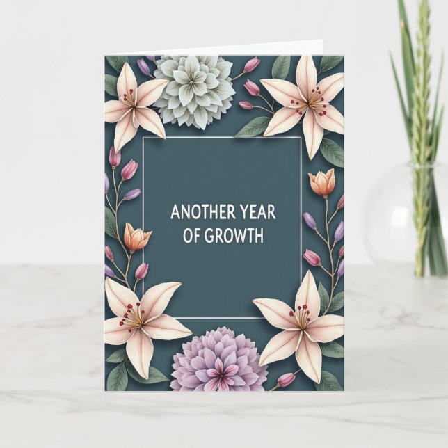 Lavender Growth Birthday Card (Front)