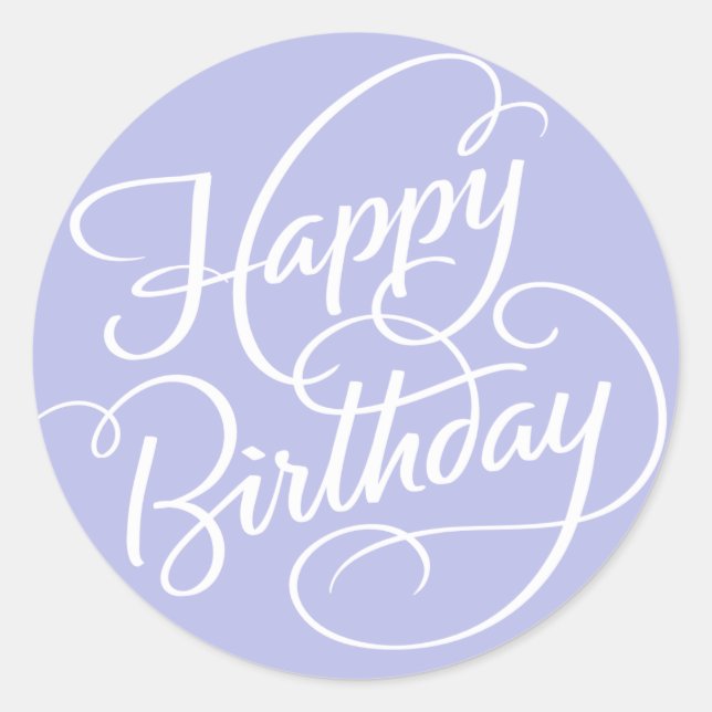 LAVENDER HAPPY BIRTHDAY | STICKER (Front)