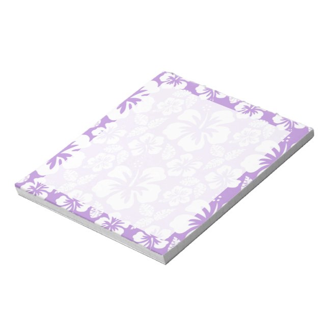 Lavender Hawaiian Tropical Hibiscus Notepad (Rotated)