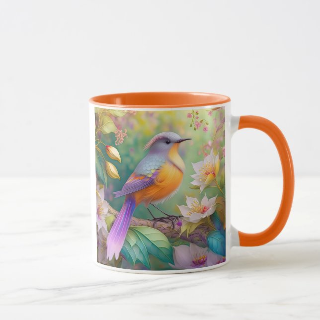 Lavender Headed Orange Breasted Fantasy Bird Mug (Right)