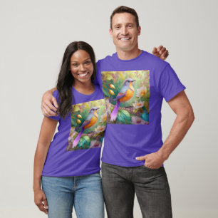 Lavender Headed Orange Breasted Fantasy Bird T-Shirt
