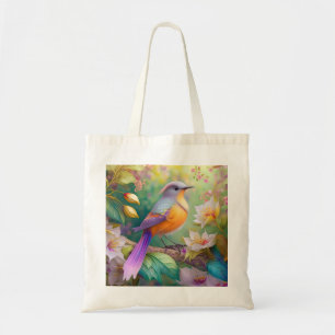 Lavender Headed Orange Breasted Fantasy Bird Tote Bag
