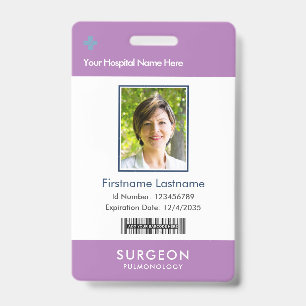 Lavender Health Care Company Logo  Photo Clip Name ID Badge