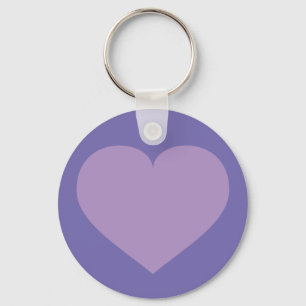 Lavender heart keychain