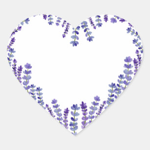 Lavender Heart Sticker