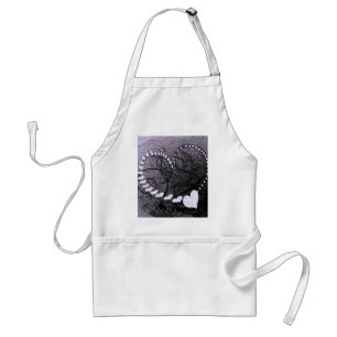 Lavender Heart Swirls Standard Apron