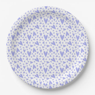 Lavender Hearts   Baby Shower Paper Plates