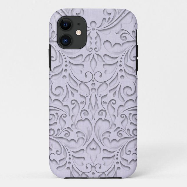 Lavender HeartyChic Case-Mate iPhone Case (Back)