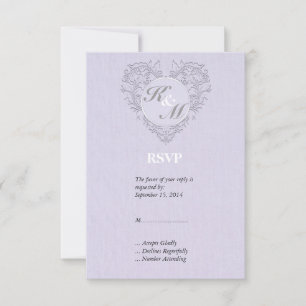 Lavender HeartyChic RSVP Card