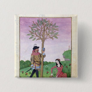 Lavender, Hellebore, & relative of Cucumber 15 Cm Square Badge