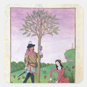 Lavender, Hellebore, & relative of Cucumber Square Sticker