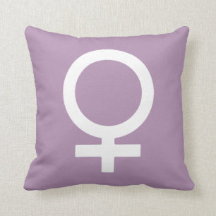 Lavender Herb Female Symbol Cushion