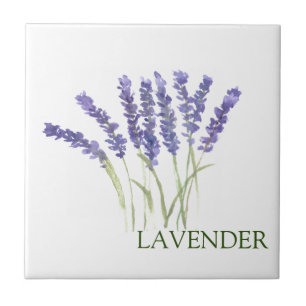 Lavender Herb Greenery Kitchen Green Purple Cerami Ceramic Tile