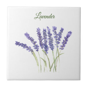 Lavender Herb Greenery Kitchen Green Purple Cerami Ceramic Tile