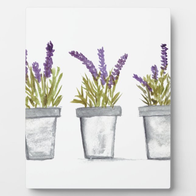 Lavender herb pots plaque (Front)