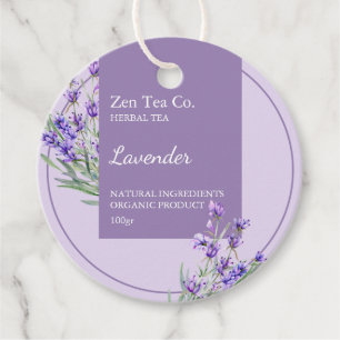 Lavender Herbal Tea Business Tag
