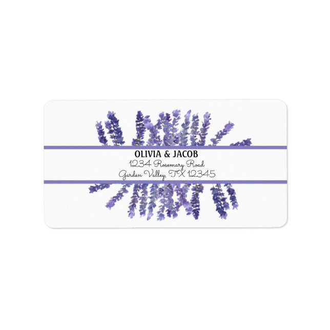 Lavender Herbs Violet Botanical Greenery  Label (Front)