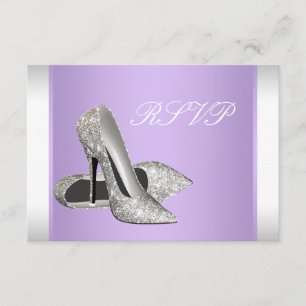Lavender High Heels Party RSVP Cards