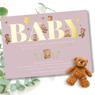 Lavender Honey Bear Baby Shower