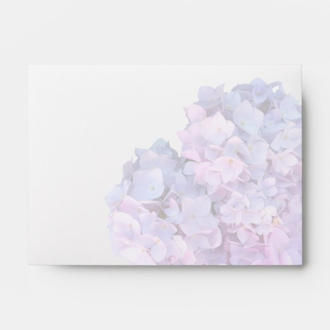 Lavender Hydrangea Note Sized Envelope (Front)