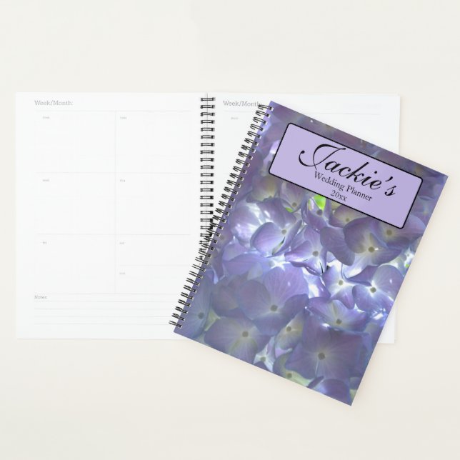 Lavender Hydrangeas light purple floral wedding Planner (Display)