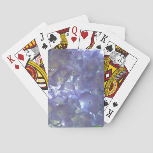 Lavender Hydrangeas purple flowers Playing Cards