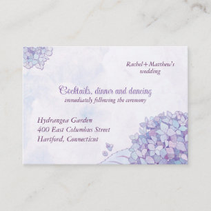 Lavender Hydrangeas Wedding Reception Enclosure Card